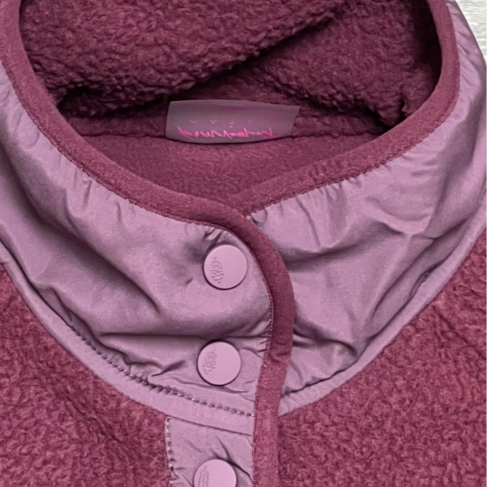 NWT Free People Movement x Hatch Hit The Slopes Fleece Jacket Medium Deep Maroon - Picture 5 of 15